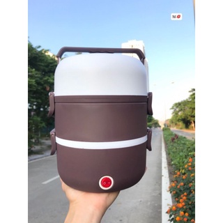 Cặp Lồng Ủ Cơm Hâm Nóng Thức Ăn 3 Tầng Inox Cắm ĐIỆN- Cặp Lồng Giữ Nhiệt