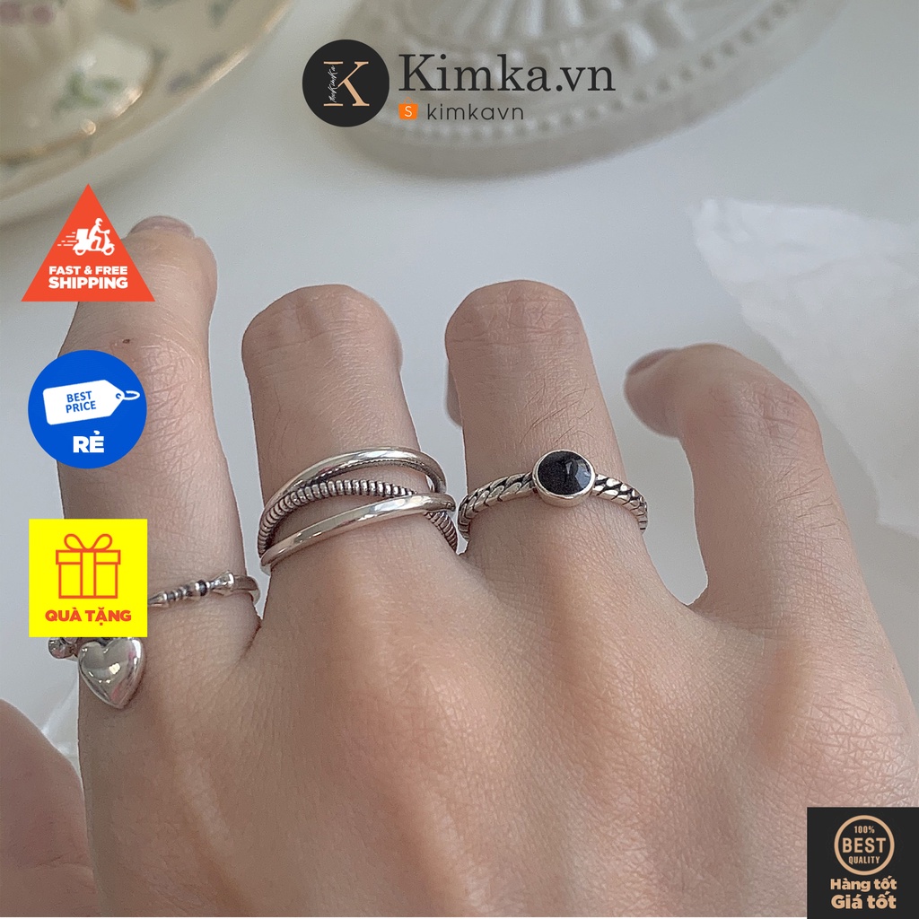 (0333) Nhẫn Titan Phong Cách Cá Tính Retro Hàn Quốc