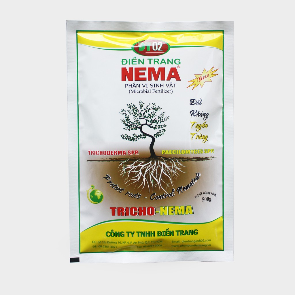 Phân vi sinh vật Điền Trang-Tricho NEMA 500g, đối kháng tuyến trùng và nấm bệnh gây hại