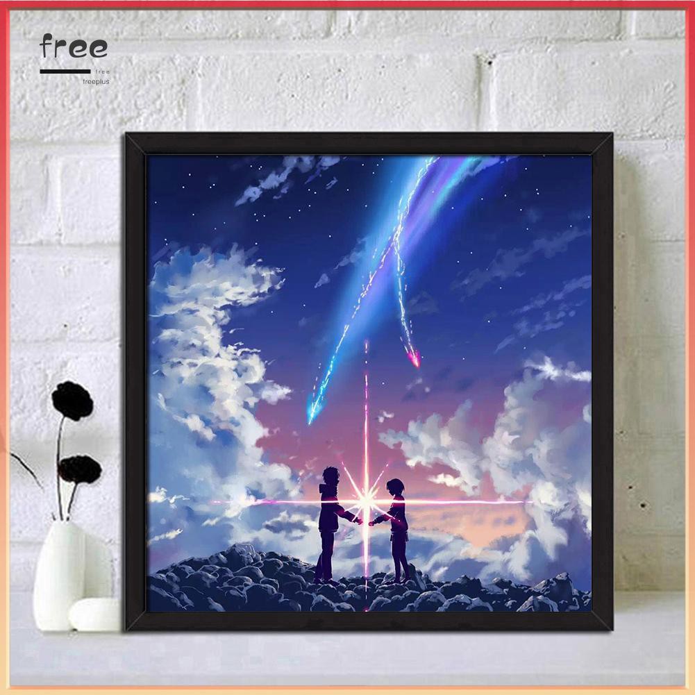 Bộ Tranh Đính Đá 5d Tự Làm Họa Tiết Chữ Your Name Độc Đáo