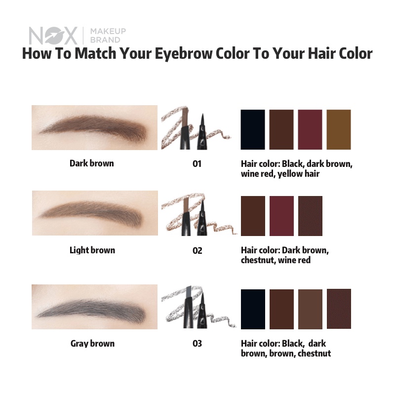 Chì Kẻ Mày Kiêm Kẻ Mắt NOX Hai Đầu Chống Thấm Nước Lâu Trôi 0.3g | BigBuy360 - bigbuy360.vn