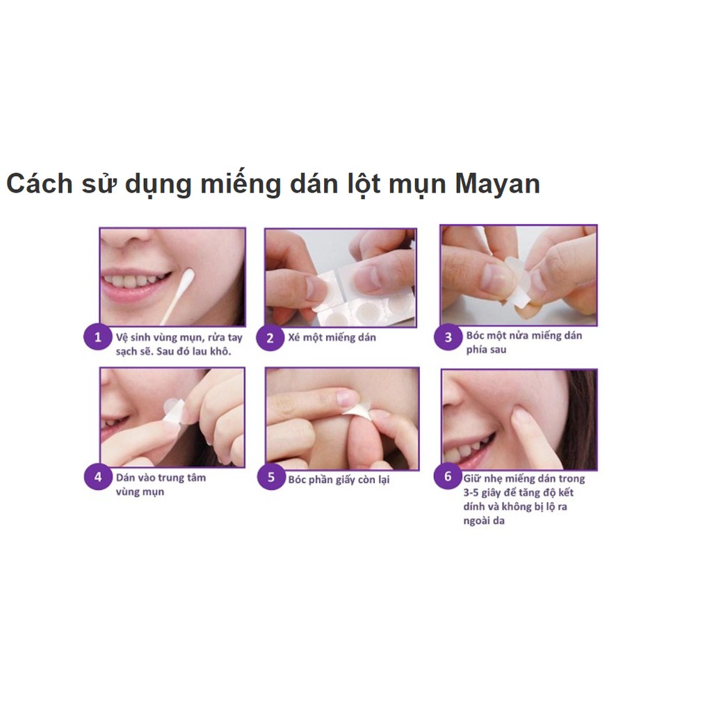 Miếng dán mụn MAYAN CARE, giúp đẩy nhanh quá trình giảm sưng tấy hiệu quả, hộp 20 chiếc - Trung Đông Pharmacy