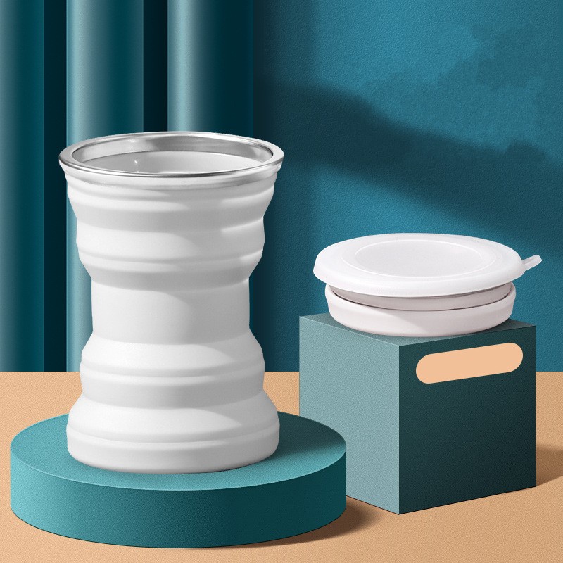 Cốc Nước Silicone Gấp Gọn Cách Nhiệt Tiện Lợi Dành Cho Đi Du Lịch