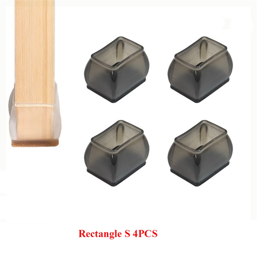 Set 4 Miếng Bọc Chân Ghế Trong Suốt Giảm Tiếng Ồn Chống Trượt