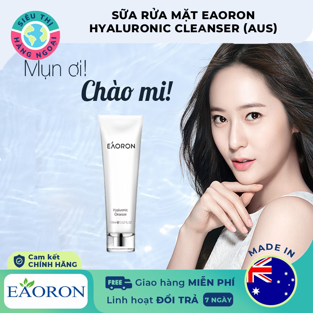 Sữa rửa mặt Eaoron Hyaluronic Cleanser 100ml Date 2025  Hàng Úc