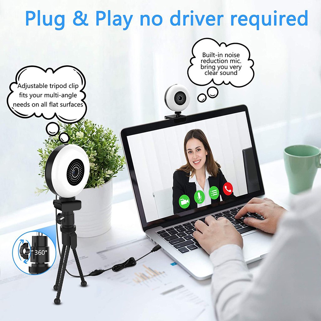 Webcam 2k ultra hd trực tiếp cho máy tính pc máy tính xách tay video google meeting class web camera với micrô dvanced auto-focus cho skype facetime