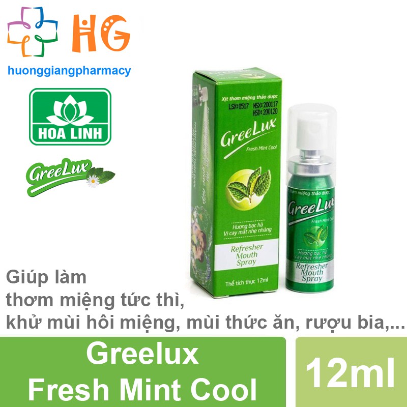  Greelux - Xịt thơm miệng thảo dược ( Lọ 12 ml)