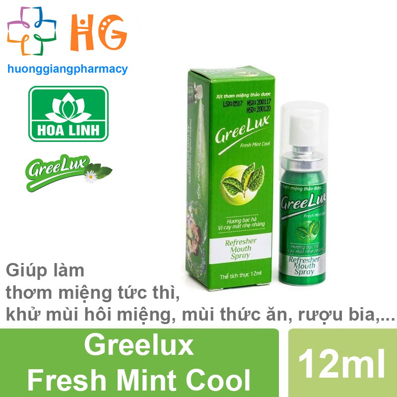 Greelux - Xịt thơm miệng thảo dược ( Lọ 12 ml)