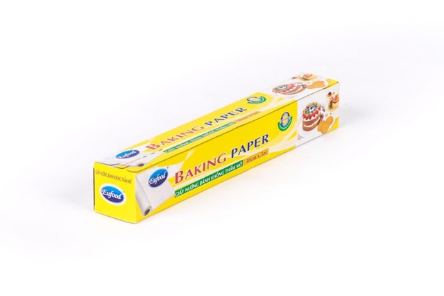 Giấy nến nướng bánh không thấm dầu mỡ 30cm*5m nhập khẩu Na Uy, EUfood Baking Paper Fat Free, tráng silicon chống dính
