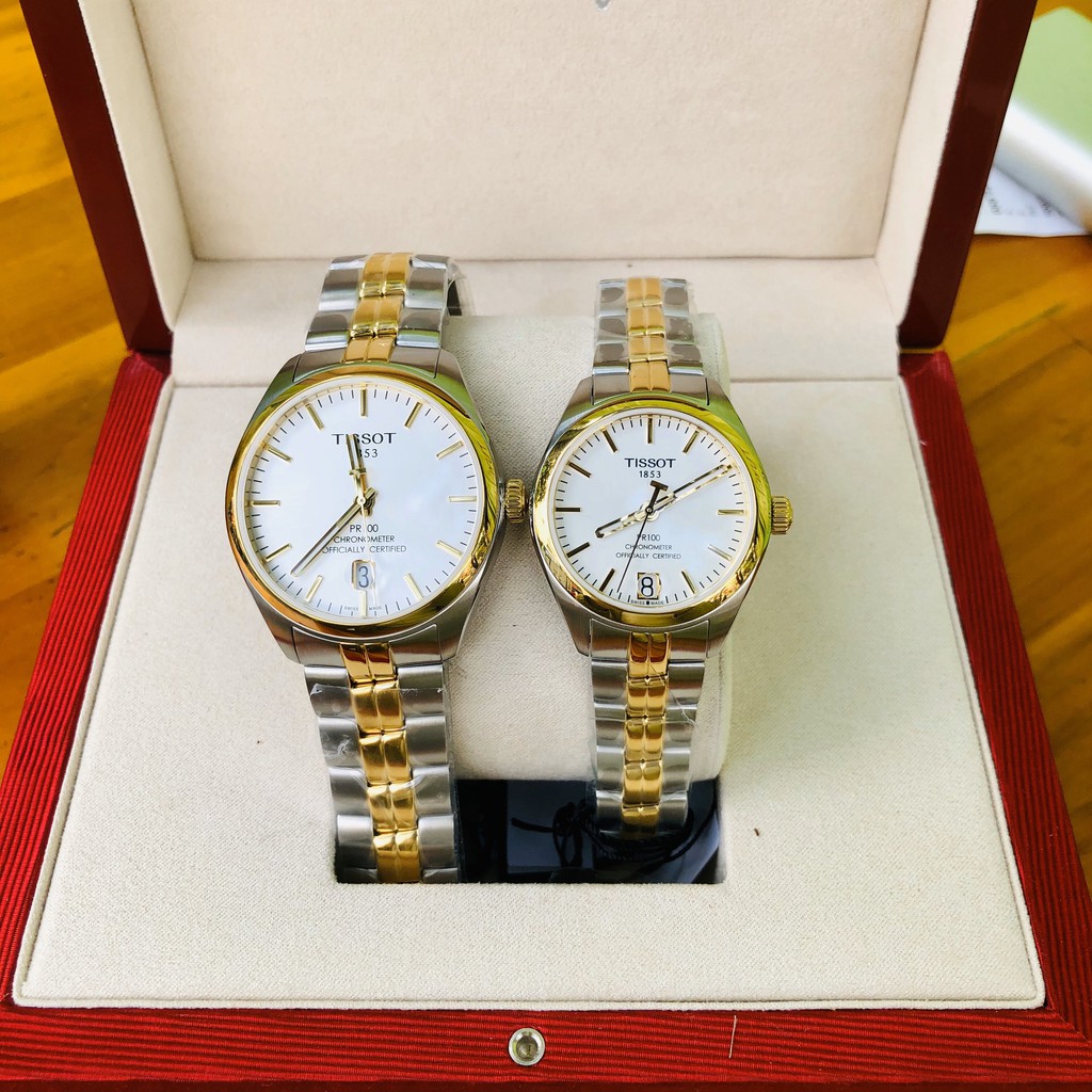 Cặp Đồng hồ nữ Tissot, cặp đôi hoàn hảo T101.408.22.031.00 và T101.208.22.031.00 - Máy Cơ - Kính Sapphire