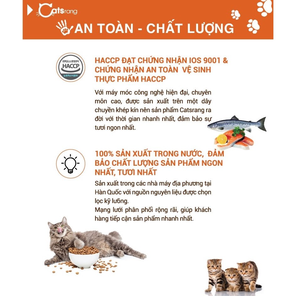 [5kg] hạt Catsrang bao 5kg cho mèo mọi giai đoạn tuổi - thức ăn hạt Catsrang Hàn Quốc cho mèo