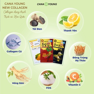 (Gói lẻ dùng thử) Thạch Collagen Cana Young giúp da trắng sáng và cân bằng sức khỏe