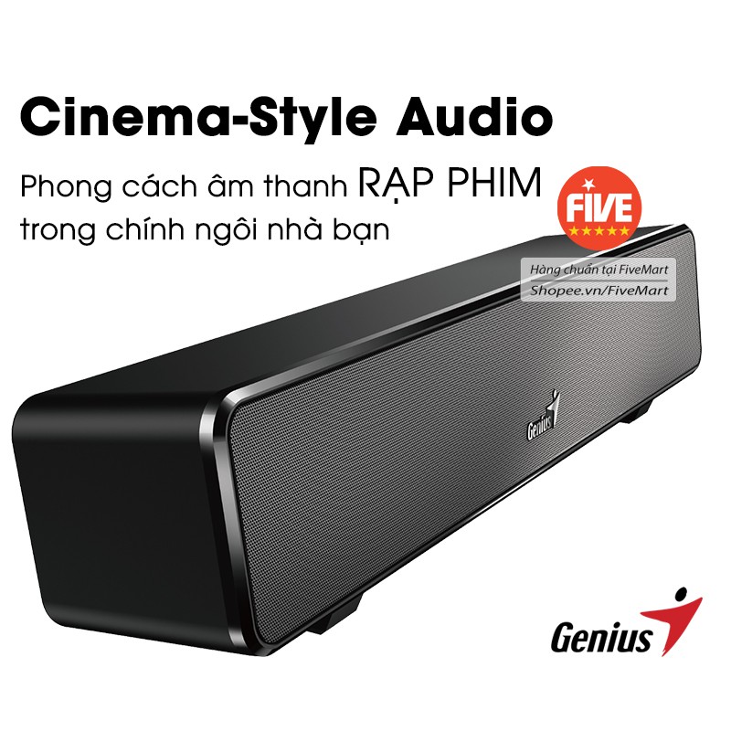 [Mã ELHACE giảm 4% đơn 300K] Loa SoundBar 100 Âm Thanh Vòm Sống Động Phong Cách Rạp Phim, Fullbox, Chính Hãng GENIUS