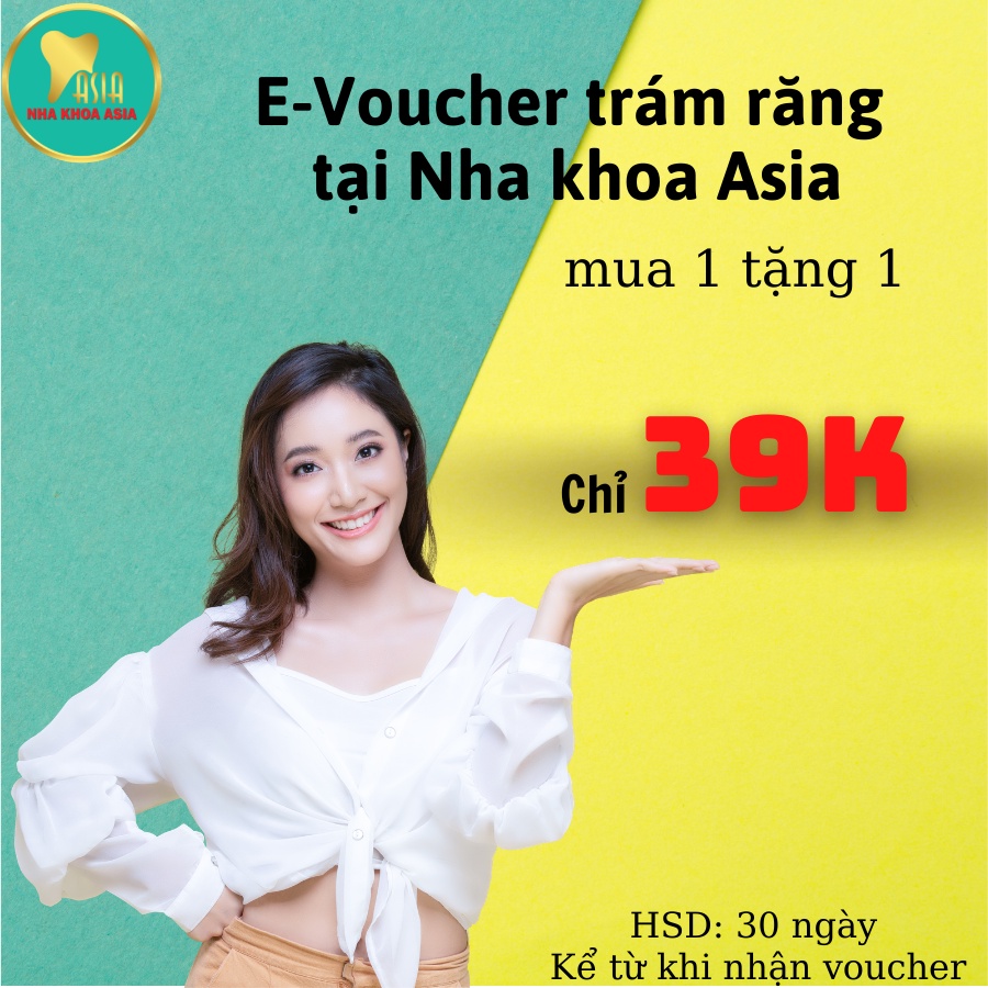 HỒ CHÍ MINH [VOUCHER] – Trám răng tại nha khoa Asia  (mua 1 tặng 1)