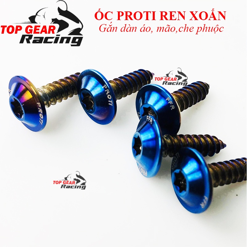 Ốc Titan Proti Ren Xoắn Màu Titan Lắp Dàn Áo, Mão, Che Phuộc &lt;Giá 1 Con&gt;