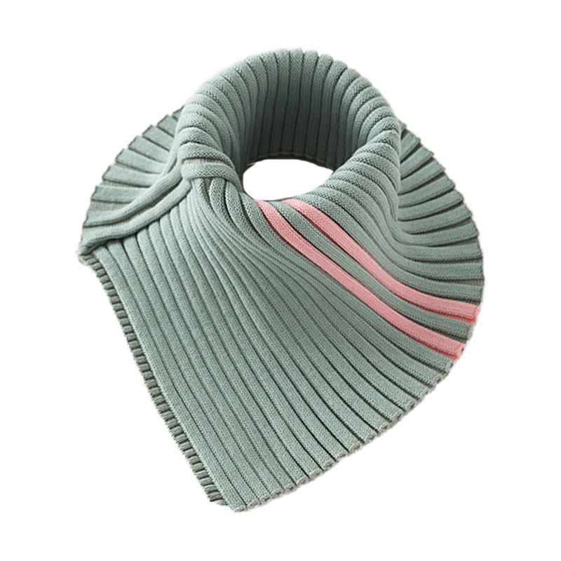 Khăn Choàng Cổ Dệt Kim Họa Tiết Kẻ Sọc Cổ Lọ Giữ Ấm Mùa Đông Chống Gió Có Thể Tháo Rời