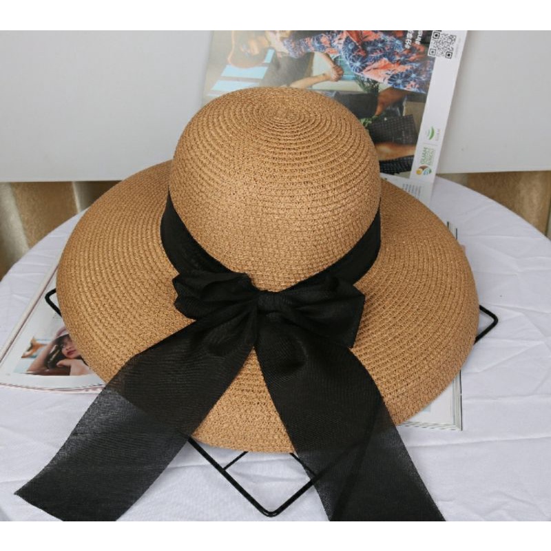 Nón mũ cói đi biển rộng vành đẹp thời trang Hàn Quốc