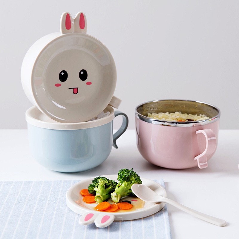 CA ÚP MÌ NẮP TAI THỎ RUỘT INOX TIỆN DỤNG SIÊU CUTE
