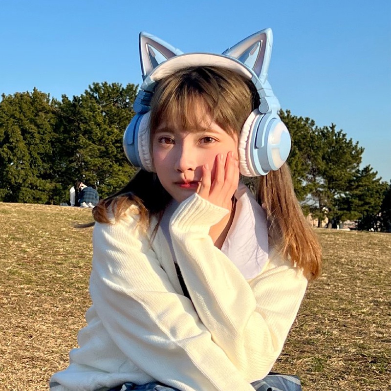 Tai nghe tai mèo Demon Dance YOWU cat ear headphone phiên bản Cat's Claw Powder
