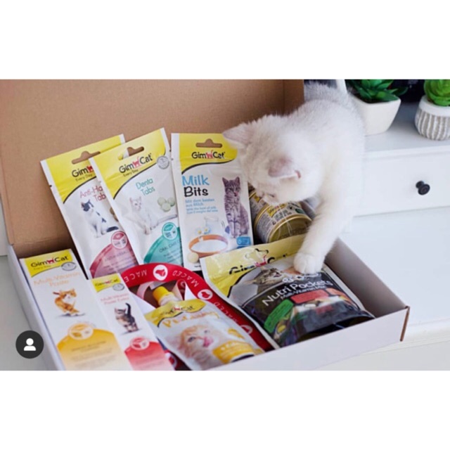 [𝐆𝐢𝐚́ 𝐡𝐮𝐲̉ 𝐝𝐢𝐞̣̂𝐭] Gimcat gói treat Nutri pockets cho Mèo tăng hệ miễn dịch, giảm búi lông, tốt cho da và lông