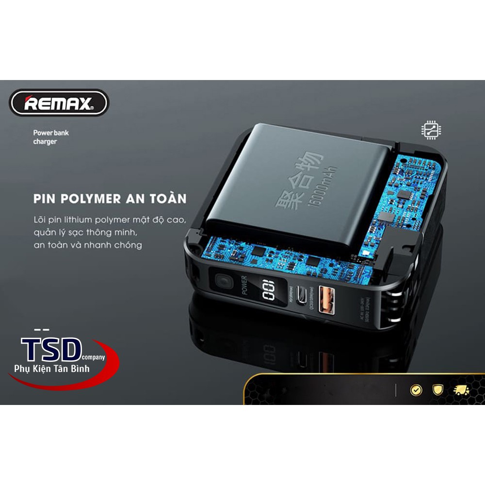 Pin Dự Phòng Remax RPP-20 15000mAh Chính Hãng Sạc Nhanh 18W Đa Năng