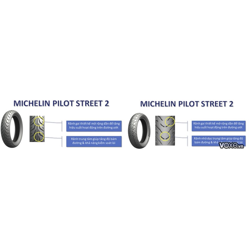 Vỏ xe Michelin Pilot Street 2 chính hãng Michelin VN