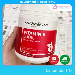 [Có Tem Chemist] VITAMIN E HEALTHY CARE 500IU 200 viên (luôn cập nhật date mới) - Xuất xứ Úc Chính Hãng