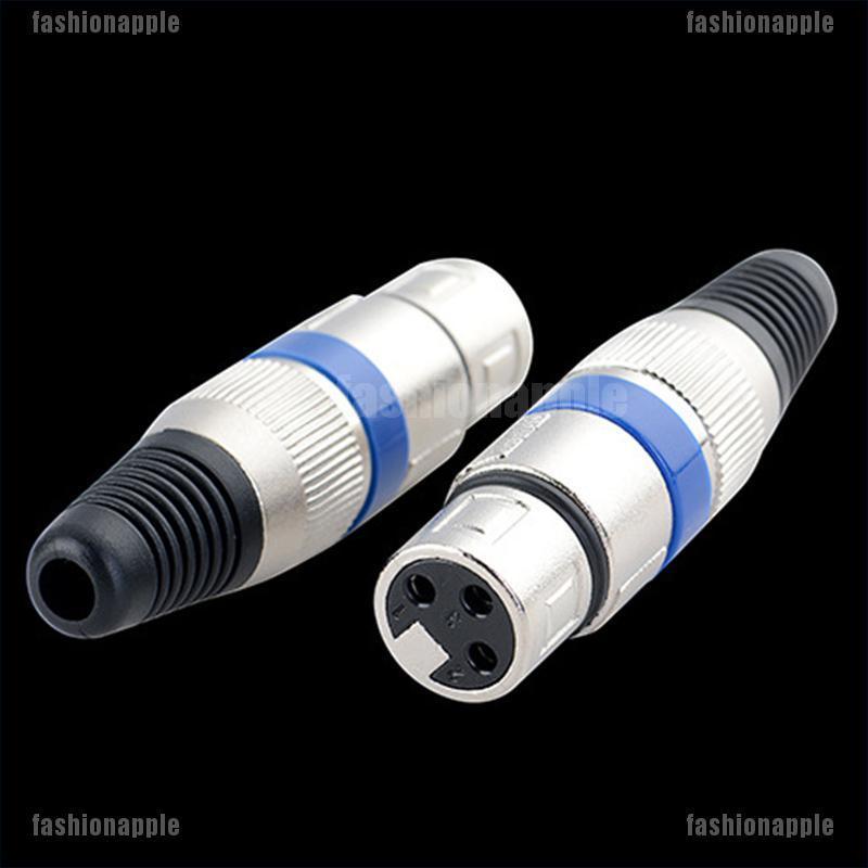 Set 2 Đầu Nối Xlr 3 Lõi Cho Máy Ảnh Canon