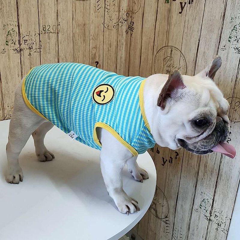 Áo vest dành cho chó Pug và béo đặc biệt đấu pháp, vải cotton mỏng co giãn mùa xuân hè chống bay màu Quần thú