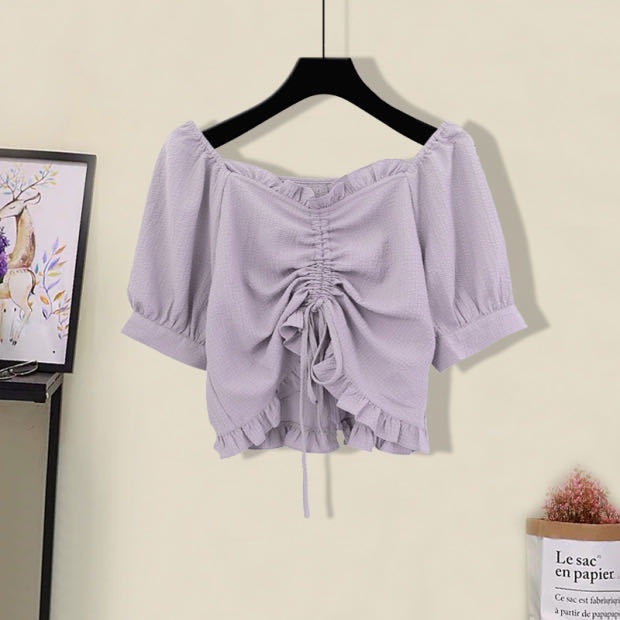 Set Áo Form Rộng Phong Cách Hàn Quốc + Quần Dài Ống Rộng Thời Trang Mùa Hè