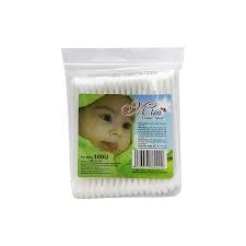 Gói 100 que bông bông ngoáy tai cotton trẻ em
