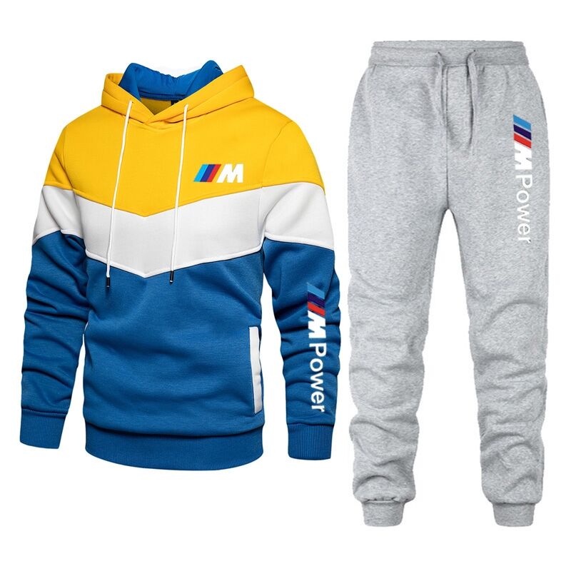 BMW Set Đồ Thể Thao Áo Hoodie Kèm Quần Dài Thoáng Khí Thời Trang Cho Nam