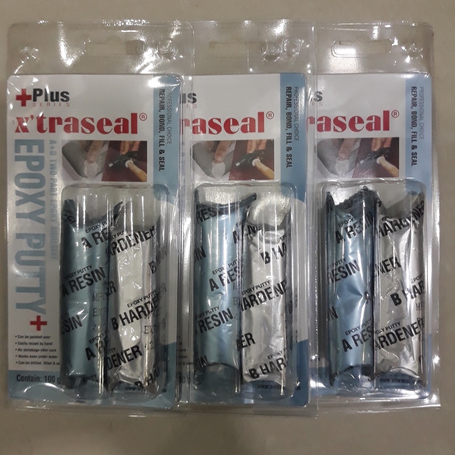 Keo đất sét siêu dính AB 100g, keo nhồi AB 100g, keo trám rò rỉ siêu dính AB 100g - X'TRASEAL - Hàng nhập Malaysia