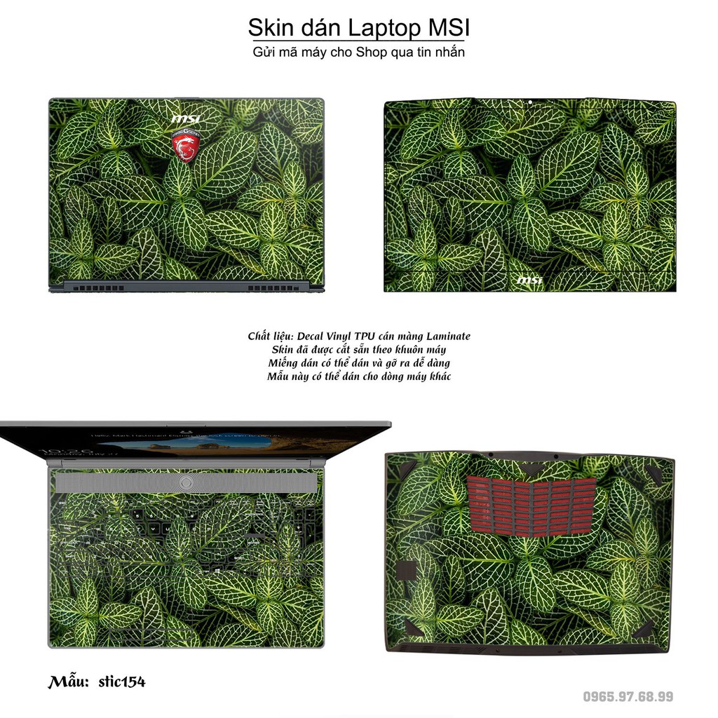 Skin dán Laptop MSI in hình Hoa văn sticker nhiều mẫu 25 (inbox mã máy cho Shop)