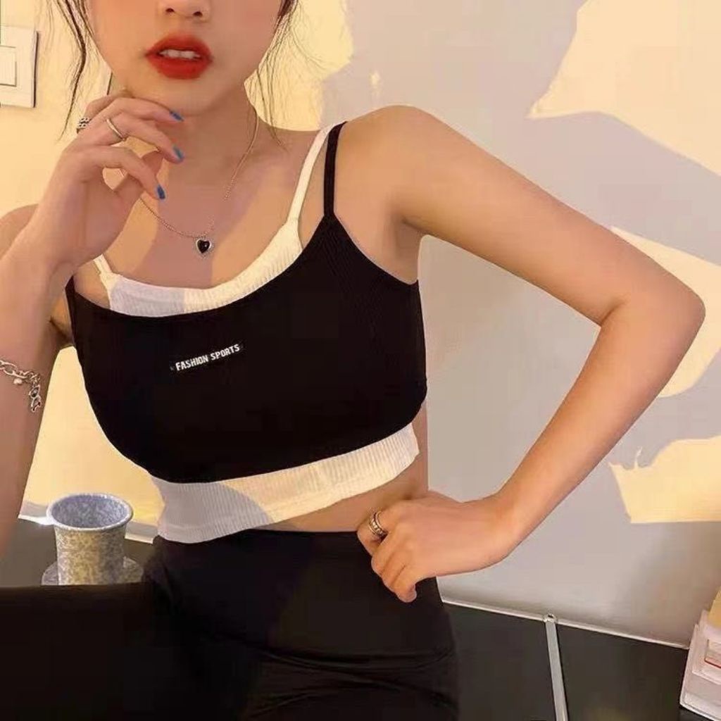 Áo bra nữ 2 dây gợi cảm , áo croptop nữ vải cotton thấm hút mồ hôi DOPICO B7711