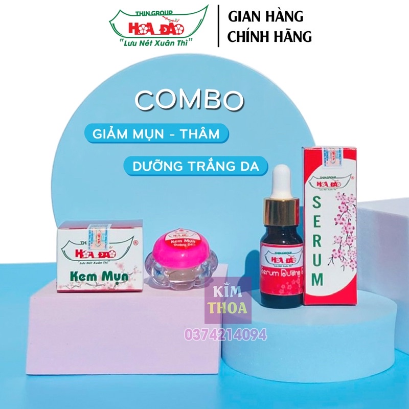 Combo dưỡng trắng da ngăn ngừa mụn Hoa Đào hiệu quả