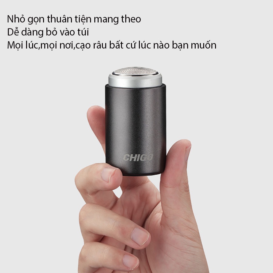 Máy cạo râu min cao cấp đa chức năng, máy cao râu đa năng cạo sát, máy cạo râu chính hãng Chigo an toàn khi sử dụng