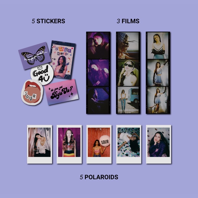 Bộ poster trang trí tường Smile More decor theo album Sour của Olivia Rodrigo