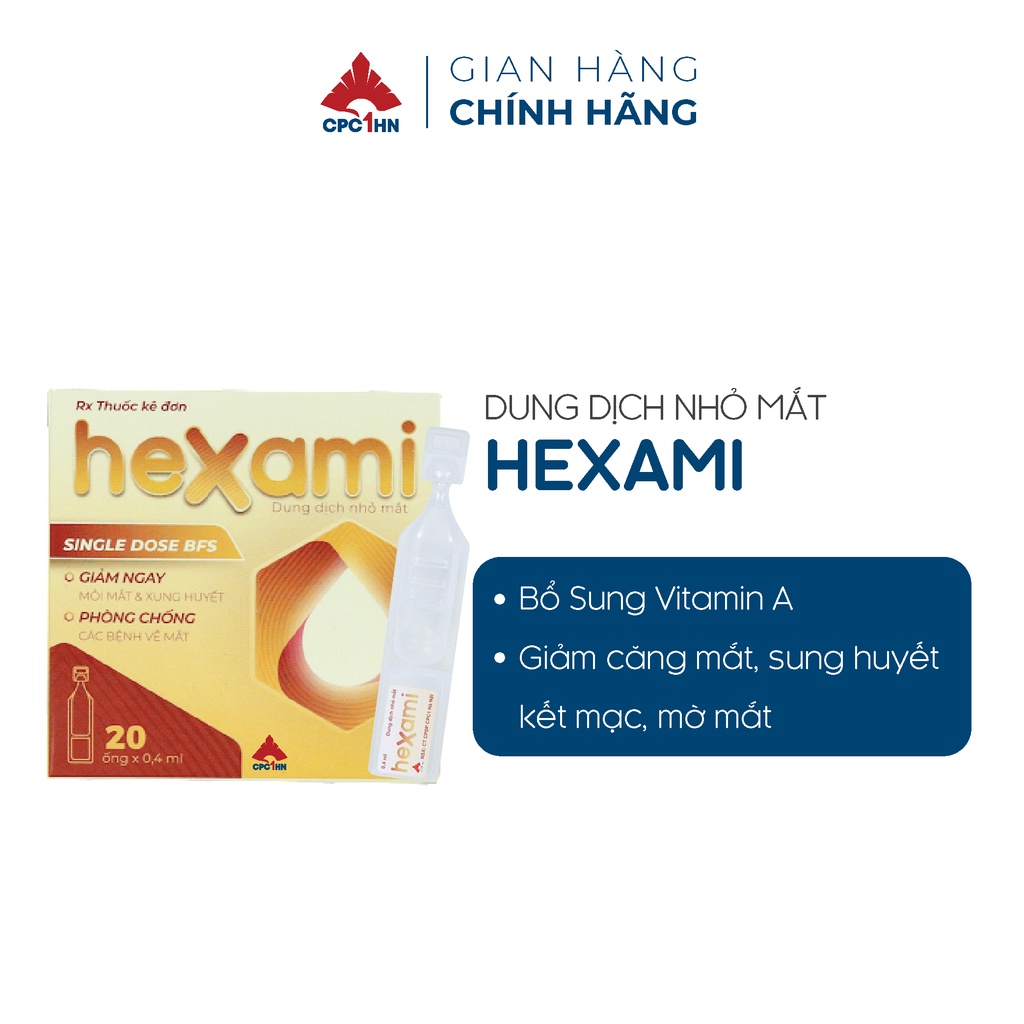 Dung Dịch Nhỏ Mắt HEXAMI 20 ống x 40ml