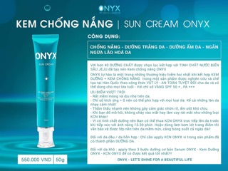 Onyx - Kem chống nắng Onyx