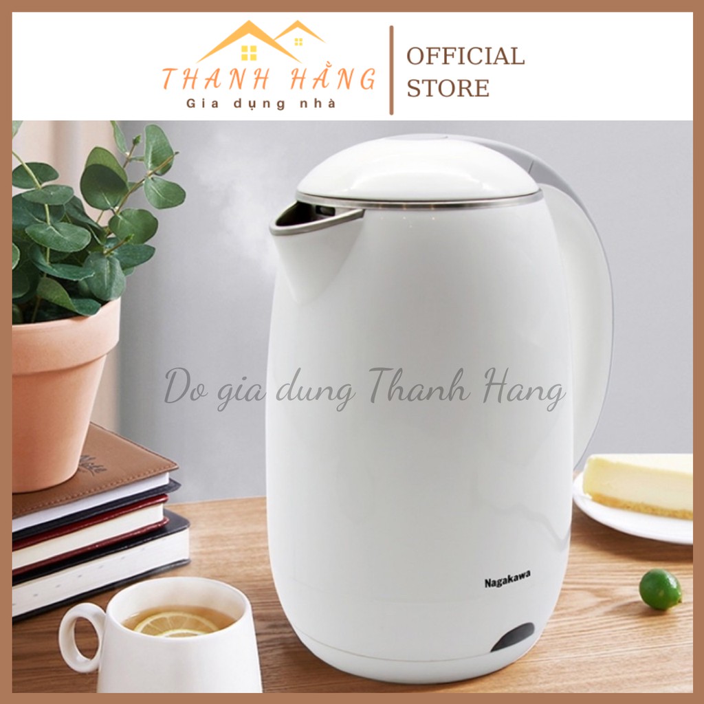 Ấm siêu tốc đun nước nhanh 1.8L NAGAKAWA NAG0314 chính hãng bảo hành 12 tháng ship nhanh hàng chuẩn