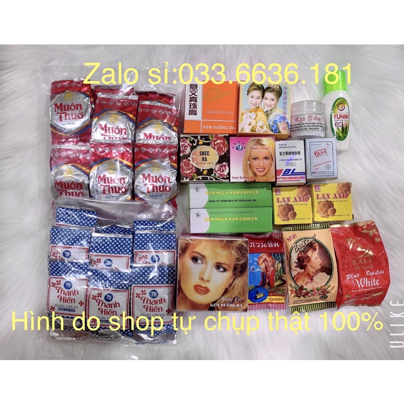 combo kem trắng da toàn thân theo công thức riêng của khách 5,thanh hiền và muôn thuở chuẩn loại 1.
