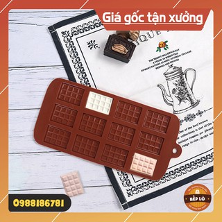 Dụng cụ làm bánh - Khuôn silicon/socola tạo hình ô gạch