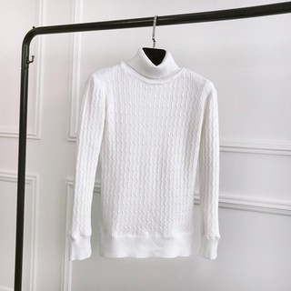 Áo len cổ lọ lót lông nữ