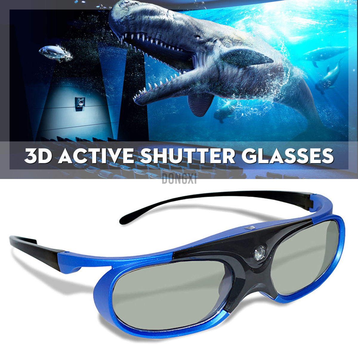 Active Shutter 96-144HZ Rechargeable 3D Glasses For BenQ Optoma JmGo XGIMI Projector