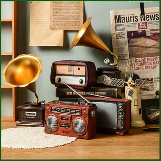 Mô Hình Ti Vi / Radio / Máy Nghe Nhạc/Cối Xay Gió Cổ Điển, Dài tầm 18-28cm, Dùng Để Trang Trí Decor nhà cửa