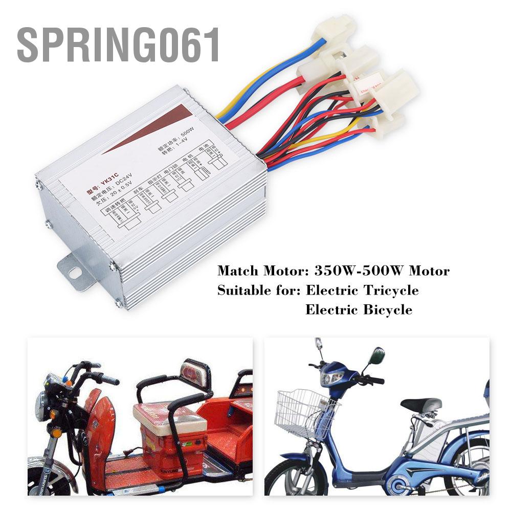 Spring061 Hộp điều khiển chải động cơ 24V 500W cho xe đạp điện Xe