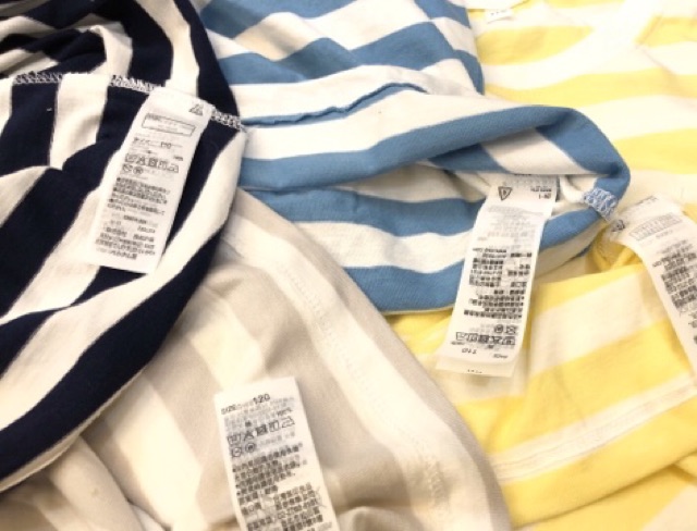 Áo Phông Kẻ Cộc Tay MUJI Cho Bé Trai Gái 1-8 Tuổi