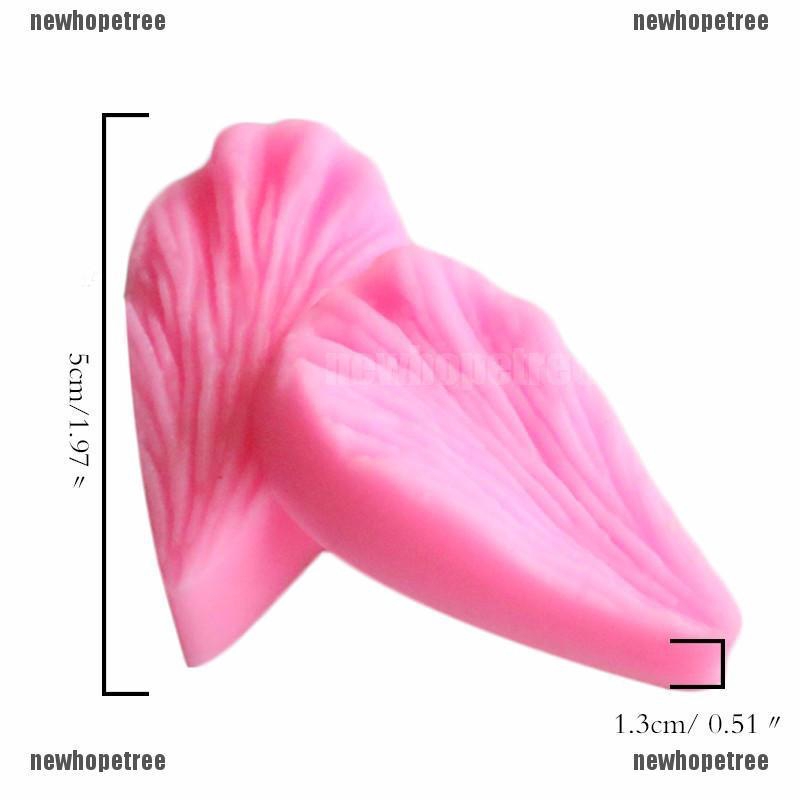 Cặp khuôn silicone tạo hình hoa lá trang trí bánh