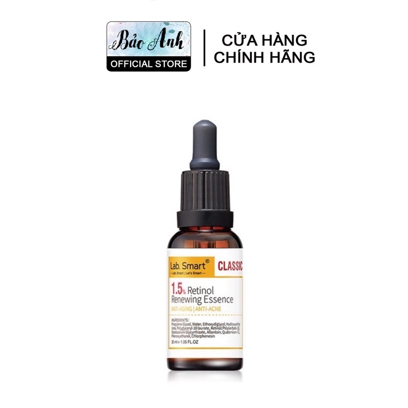 Tinh chất serum phiên bản [VÀNG CLASSIC] 1.5% RETINOL tái tạo da, nồng độ cao 30ml DrHsieh LabSmart Đài Loan